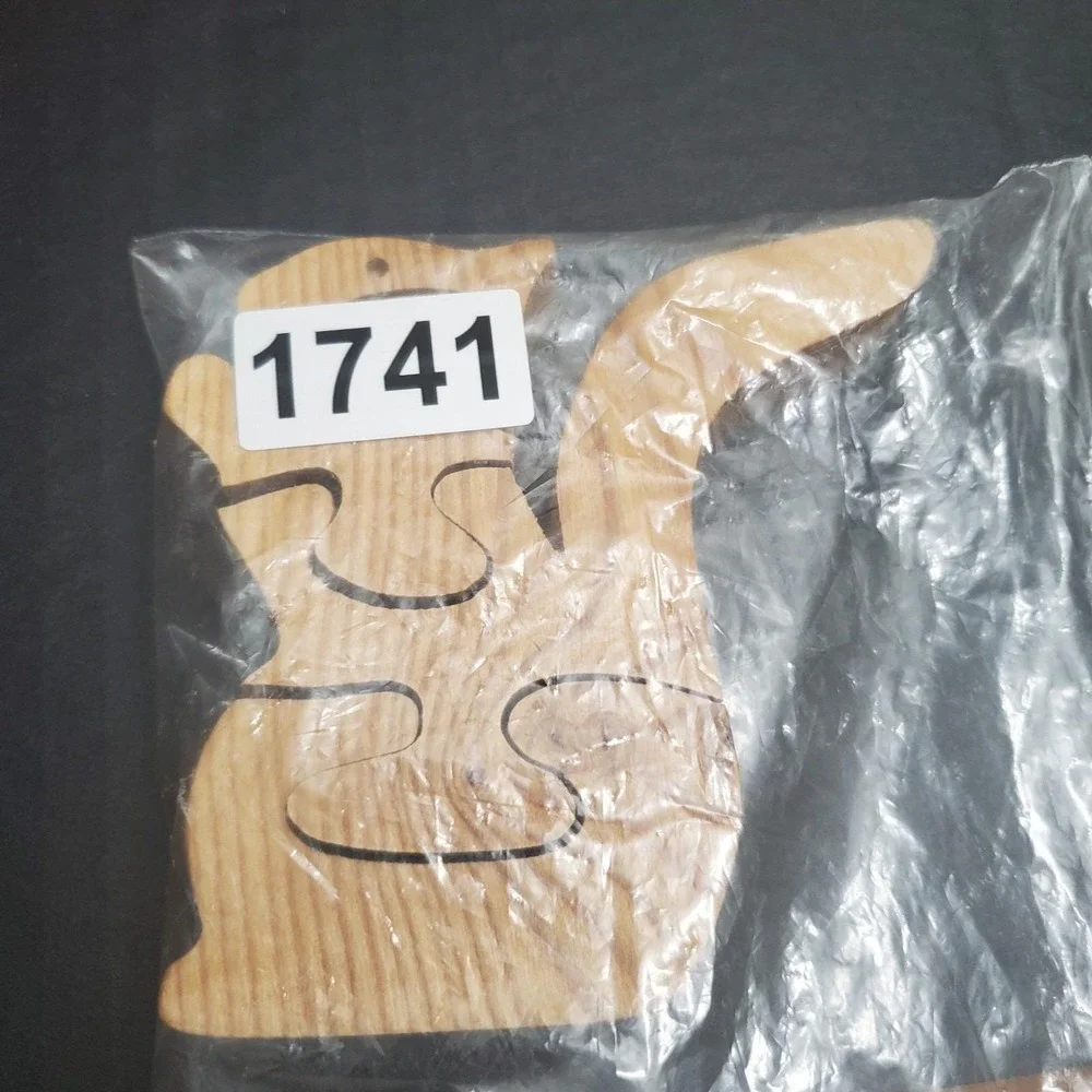 Vintage Wood Squirrel Puzzle Handcut 4 Piece Jigsaw Desk Mantle‎ Decoration